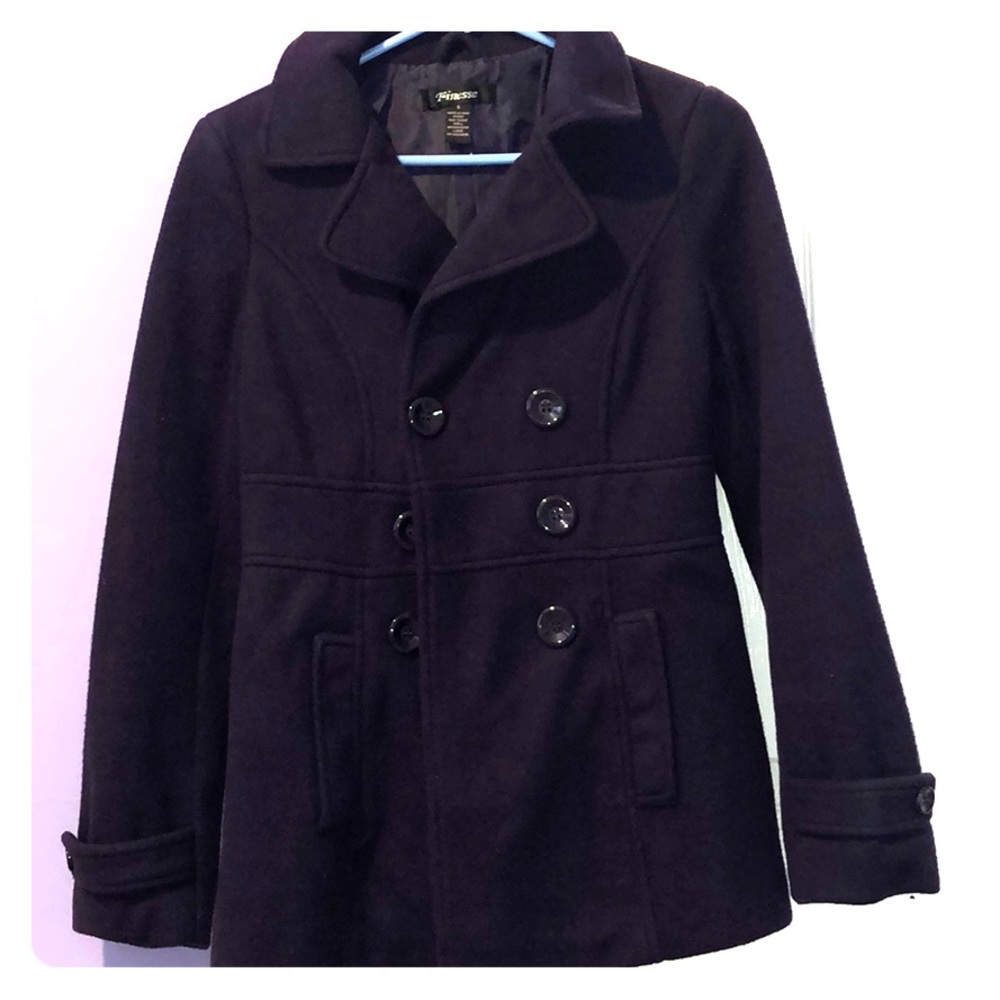 Purple Pea coat from Burlington coat factory.